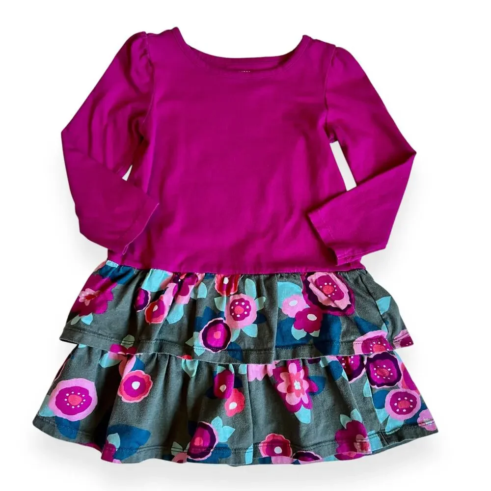 Gymboree Long Sleeve Floral Ruffle Dress
